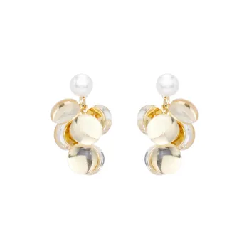 Anxious Plated With Real Gold Earrings Women's