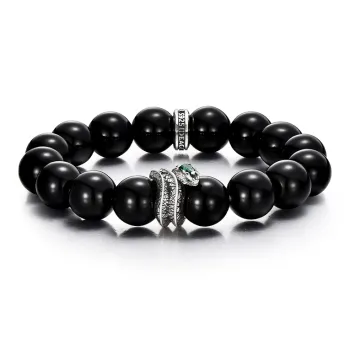 IDEAGEMER Agate Bracelets Men's