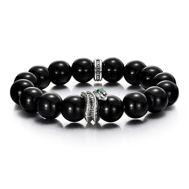 IDEAGEMER Agate Bracelets Men's-0