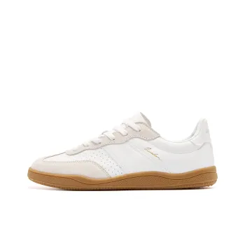QIAODAN Wave German Army Trainers Abrasion Resistant Slip Resistant Low Top Skateboard Shoes Women's White Gray