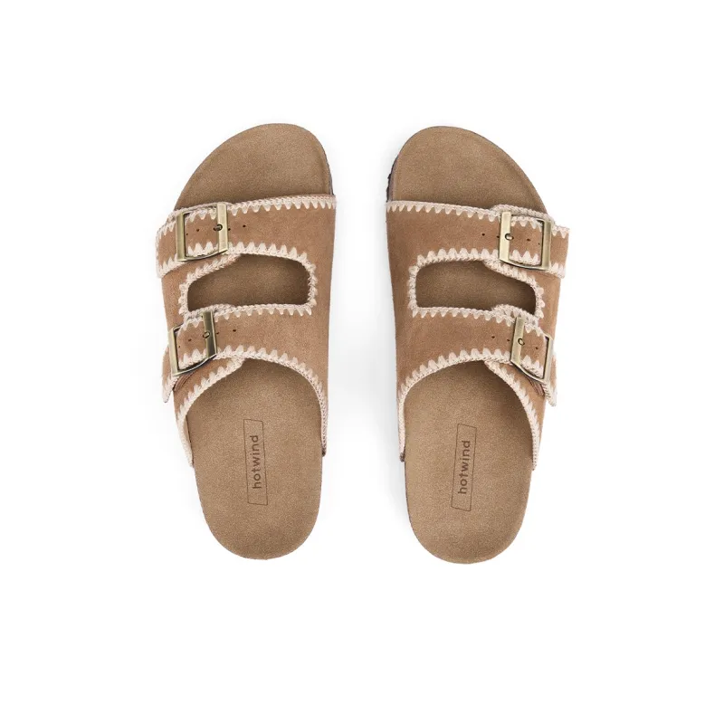 Hotwind Pinecone Grey Series Slip Resistant Slide Slippers Women's-2