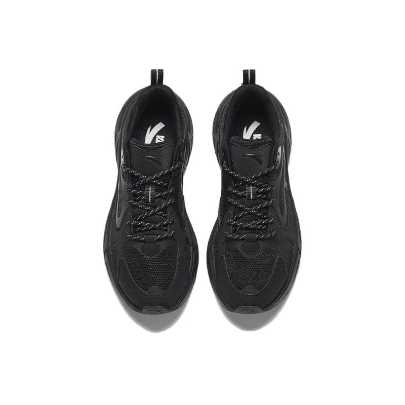 Anta Pulse Cushioned Abrasion Resistant Slip Resistant Low Top Casual Shoes Men's Black-2