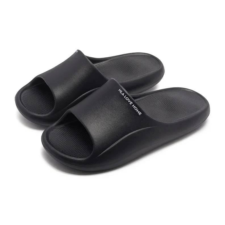 HLA Platform Squashy And Bouncy Feeling Fashion Minimalist Solid Color Slide Slipper Summer Unisex Home Indoor Slippers-5