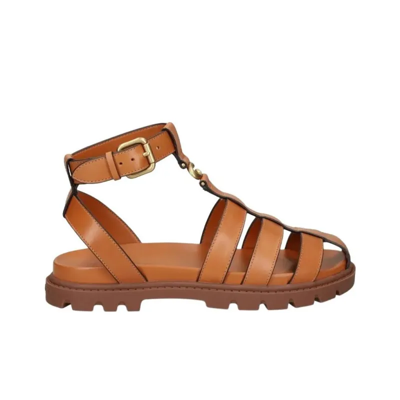 COACH Roman Sandals Women's Umber-1