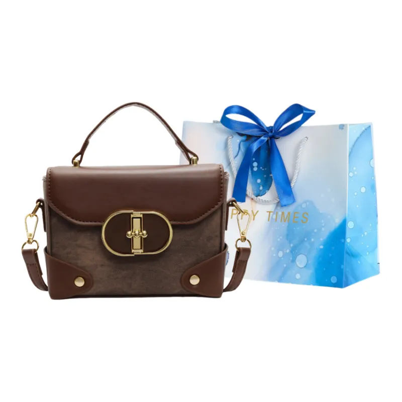 ROUNDOT PU Crossbody Bag Women's White/Black/Blue/Coffee-22
