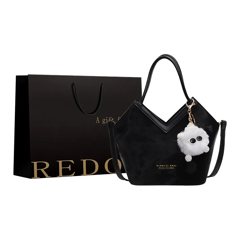 REDOO PU Handbag Regular Women's Gray/Black/Blue/Pink Brown-4
