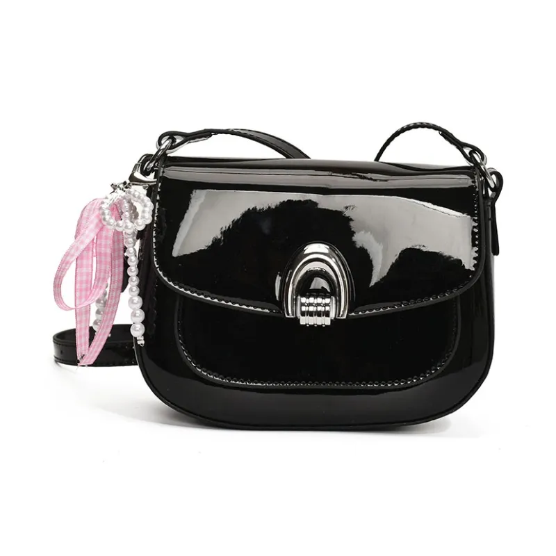 LUVISTRUE PU Saddle Bag Shoulder Bag Crossbody Bag Regular Women's Blue/Ecru/Black/Pink/Yellow-13