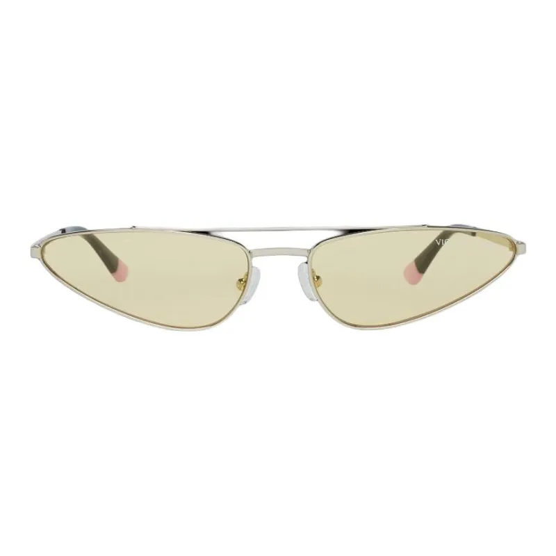 Victoria's Secret Metal Acetate Irregular Shape Sunglasses Women's Silver-1