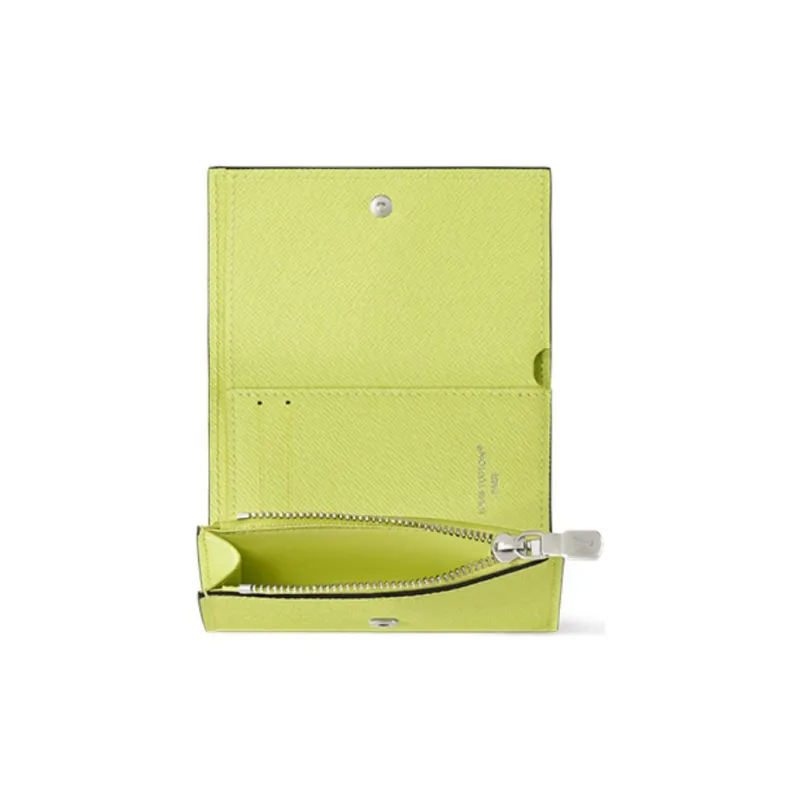 LOUIS VUITTON Victor Cow Leather Wallet Women's Lemon-4