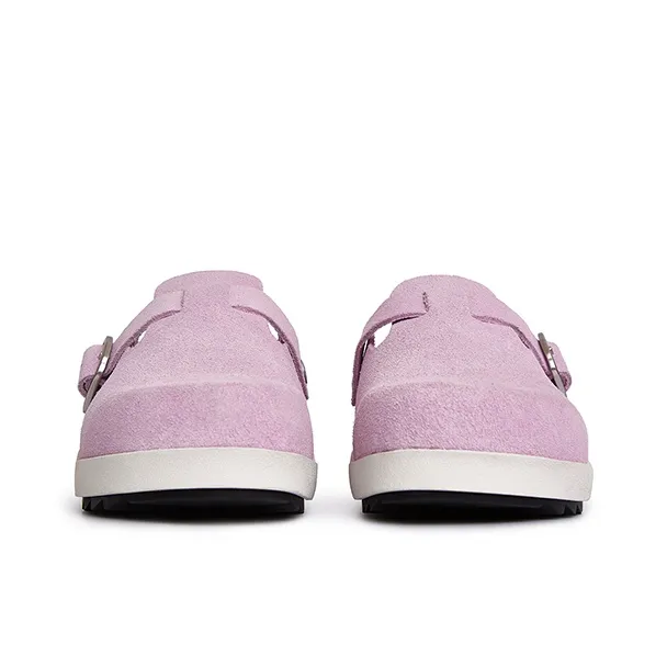 ARTICLE NO. Composite Sole Stitched Leather Patchwork Slip Resistant Wrap toe Slippers Women's Ice Cream Pink-4