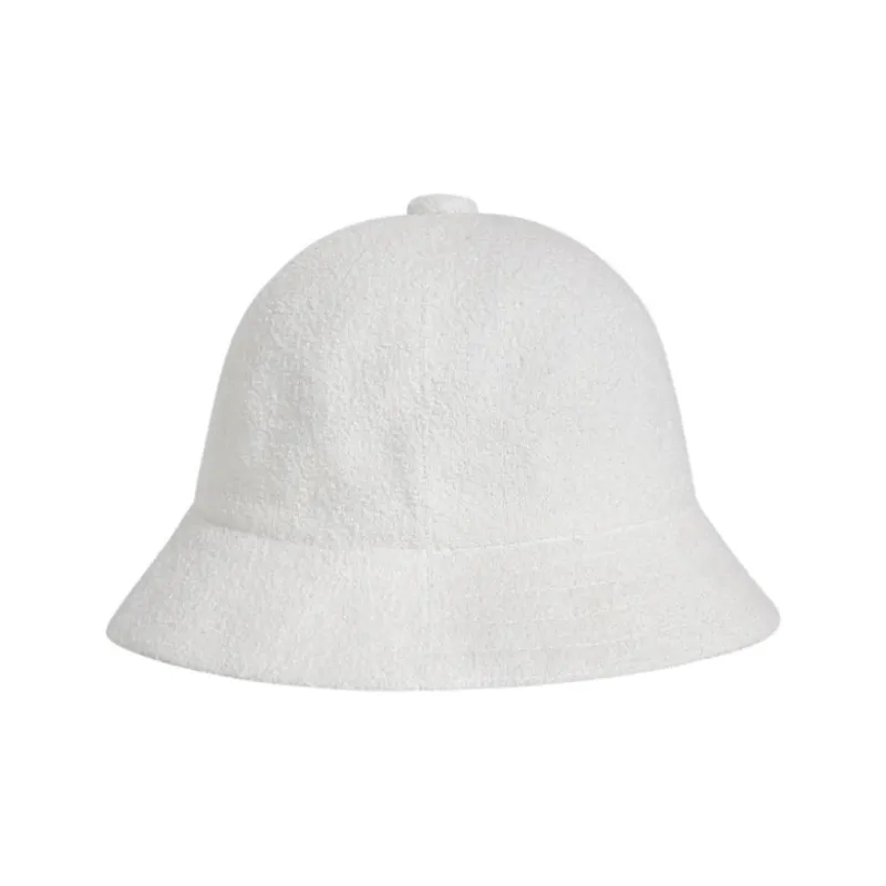 KANGOL Acrylic Bucket Hats Unisex White-3