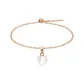 Natural Mother of Pearl Heart Pendant+O Letter Chain