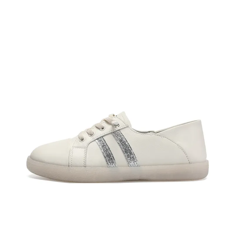 ZHR Coverage Wear Resistant Low Top Skateboard Shoes Women's Beige Silver-0