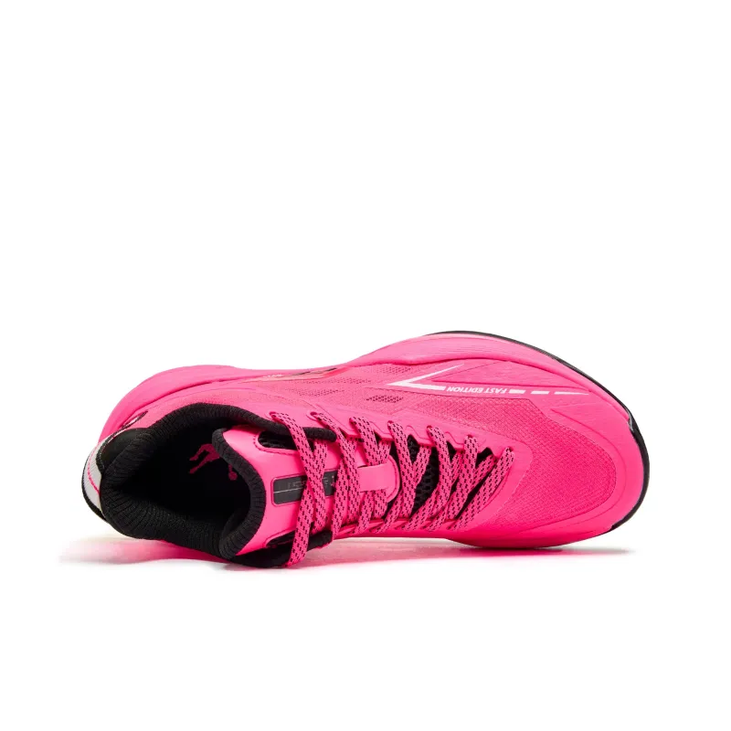 QIAODAN TEAM Coverage Grip Lightweight Breathable Low Top Basketball Shoes Women's Pink Black-3