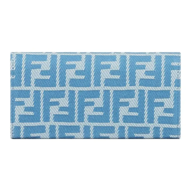 FENDI Jacquard Wallet Handheld Crossbody Bag Shoulder Bag Women's Blue-2