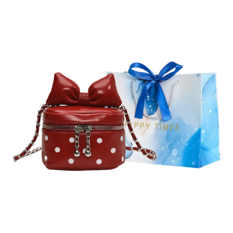 ROUNDOT PU Shoulder Bag Women's Ecru/Black/Red/Pink-21
