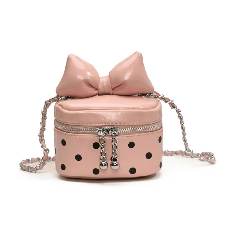 ROUNDOT PU Shoulder Bag Women's Ecru/Black/Red/Pink-15