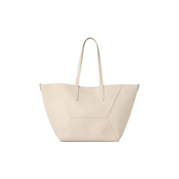 Brunello Cucinelli Calfskin Tote Bag Shopping Bag Shoulder Bags Women's Ivory