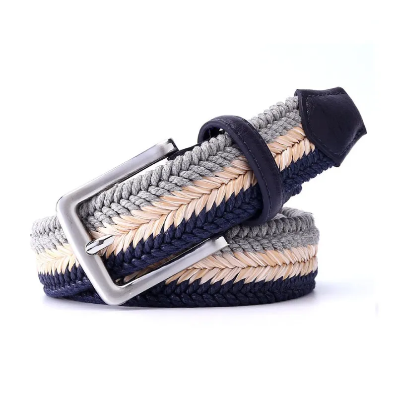 Mulinsen Wax Cord+Straw+PU Belt Unisex 3.3.4cm-1