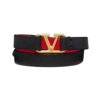 Valentino Logo Plaque Double Strap Bracelet