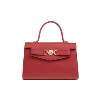 VERSACE Calfskin One Shoulder Handbags Women's Red