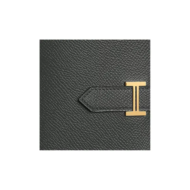 HERMES Bearn Epsom Calfskin Wallet Women's 67 Vert Fonce Dark Green-2