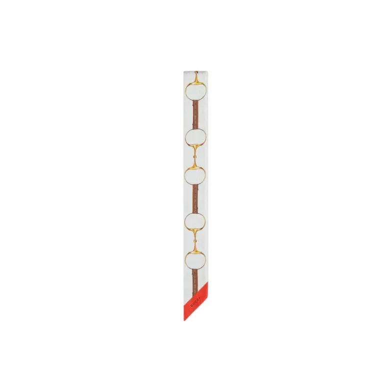 GUCCI Silk Scarves Women's White-0