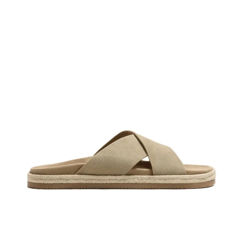ZARA Abrasion Resistant Slide Slippers Men's Brown-1