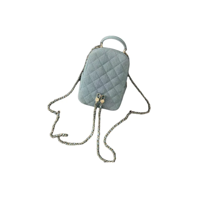 CHANEL Denim Backpack Regular Women's Blue-3