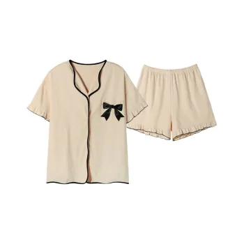 Xiang Ning Pai Pajama Set Women's Ecru