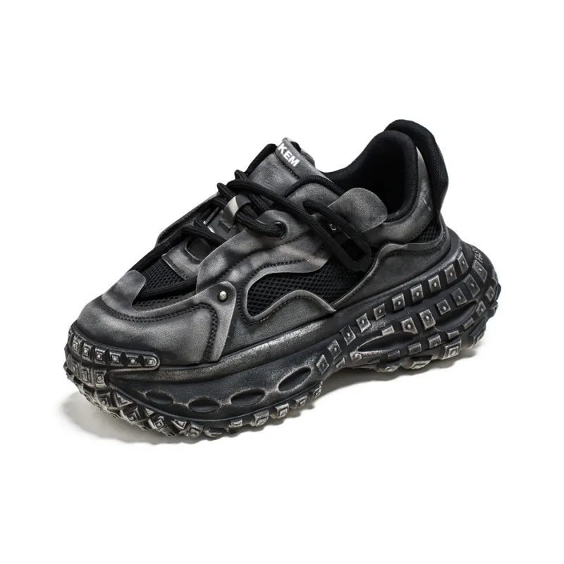 JKEM Anti Slip Wear Resistant Low Top Chunky Sneakers Men's-11