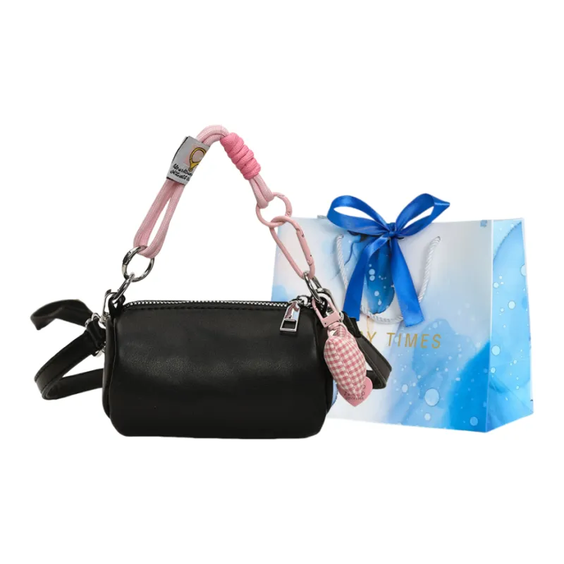 ROUNDOT PU Handbag Regular Women's White/Black/Pink/Red-7