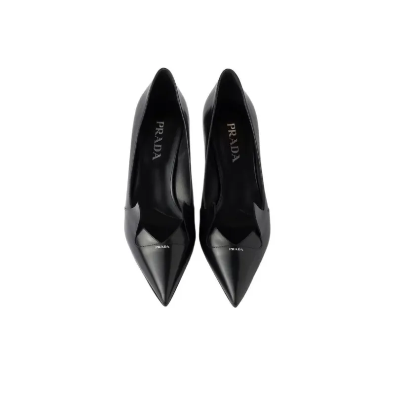 PRADA Slim Heel High Heels 5.5cm Women's Black-4