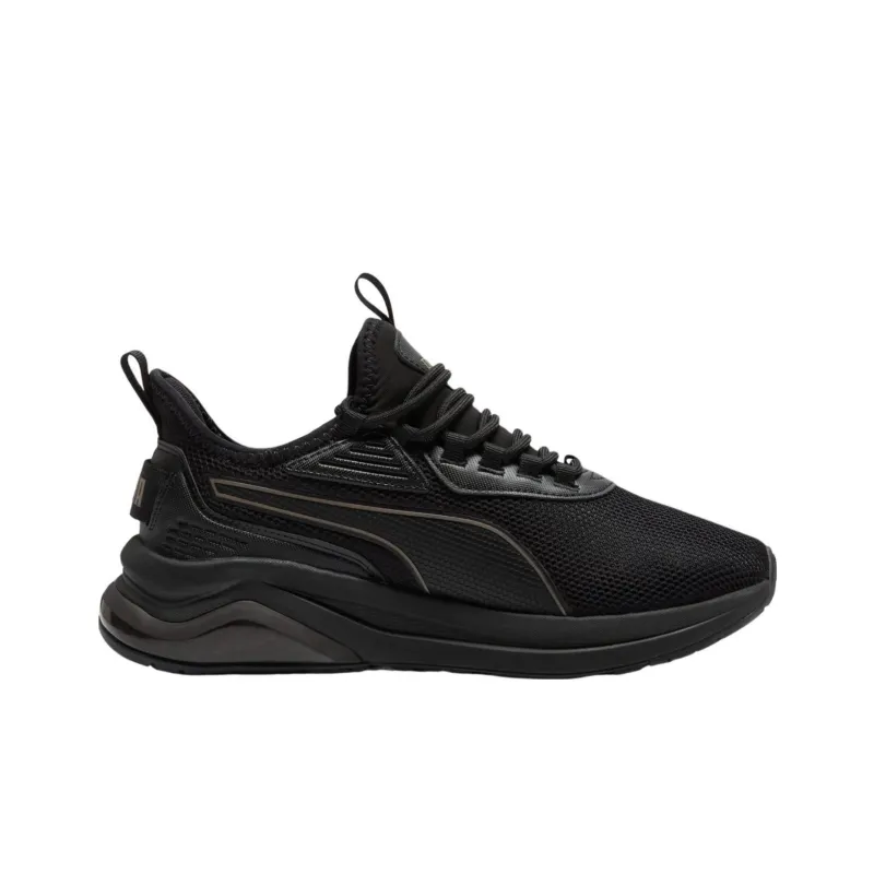 PUMA Amplifier Anti Slip Wear Resistant Low Top Casual Shoes Women's Black Gold-1