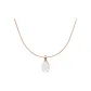 Natural Mother of Pearl Waterdrop Pendant with Snake Chain