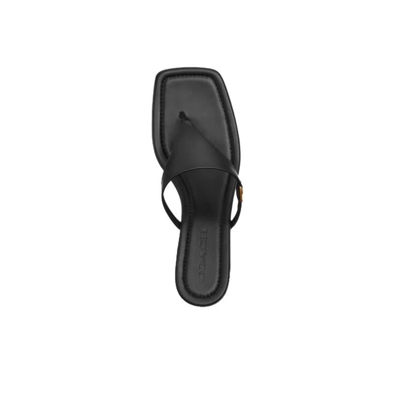 COACH Heritage Flip Flops Women's Black-3