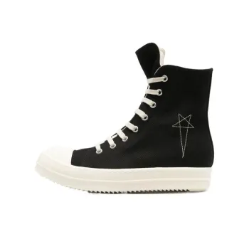 Rick Owens DRKSHDW High Top Canvas Shoes Women's Black