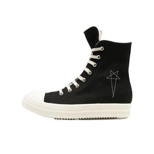 Rick Owens DRKSHDW High Top Canvas Shoes Women's Black