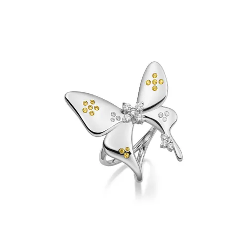 HEFANG Garden Copper Tail Butterfly Ring Women's