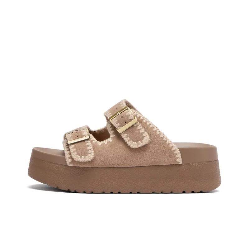 Hotwind Biscuit Boken Collection Slip Resistant Abrasion Resistant Slide Slippers Women's-10