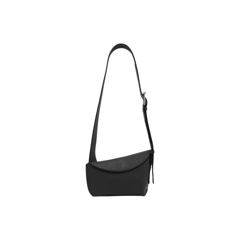 Alexander McQueen T Bar Sling Calfskin Crossbody Bag, Shoulder Bag Men's Black-0