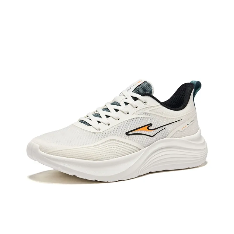 Erke Cushioning Rebound Wear Resistant Low Top Casual Running Shoes Men's Microcrystal White Green-2