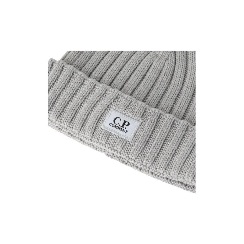C.P.Company Logo Patch Ribbed Beanie-4