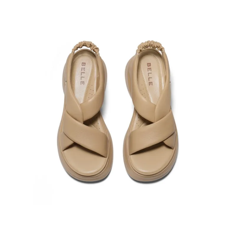 BELLE Beach Sandals Women's Ecru/Apricot-6