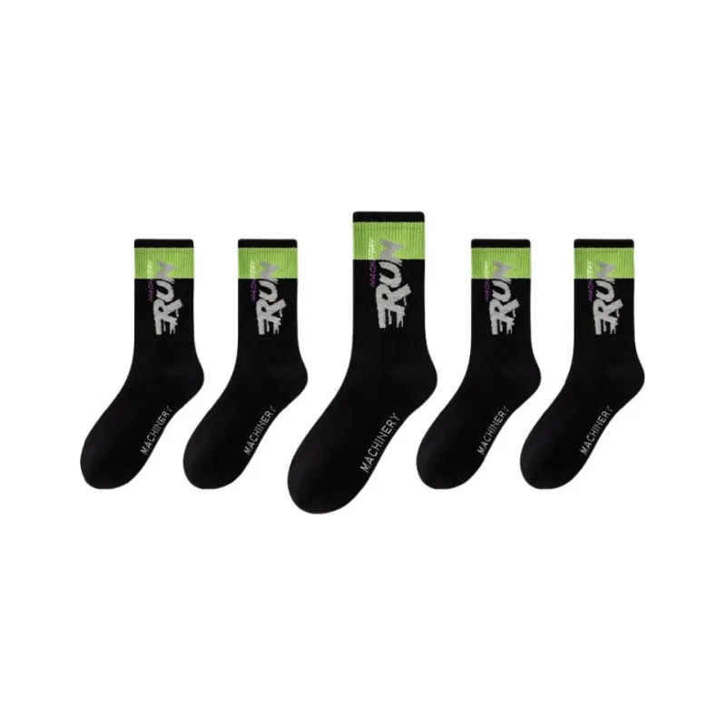 Cotton Gene Mid Calf Socks Men's 5 Pack-5