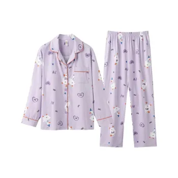 ZAO FU NIAO Pajama Set Women's Elegant Purple