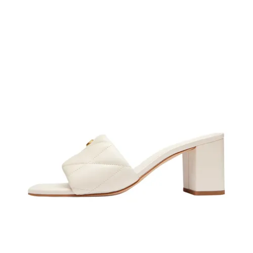 COACH Slide Slippers 6.3cm Women's Ecru