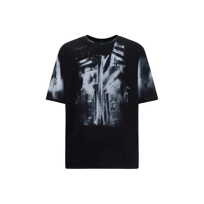 BALMAIN T-Shirts Men Black-0