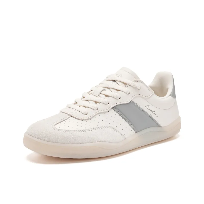 QIAODAN Wave German Army Trainers Abrasion Resistant Slip Resistant Low Top Skateboard Shoes Women's Greige-2