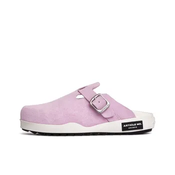 ARTICLE NO. Composite Sole Stitched Leather Patchwork Slip Resistant Wrap toe Slippers Women's Ice Cream Pink